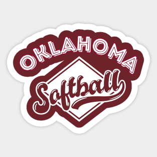 Oklahoma Sooners University Softball Sticker